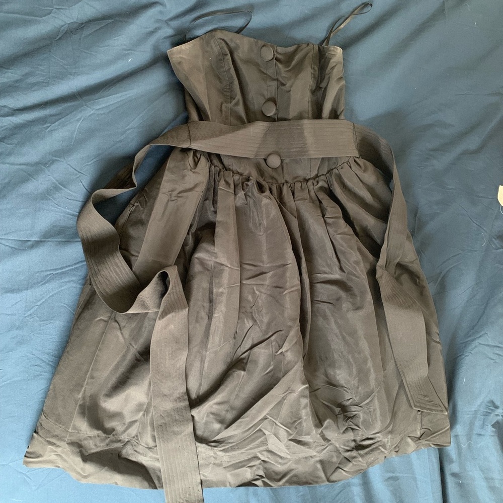Retro Black Strapless Dress - Size 5